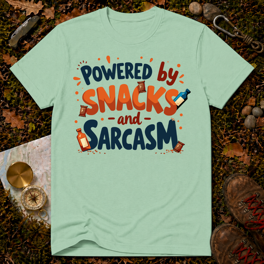 Powered By Snacks And Sarcasm T-Shirt