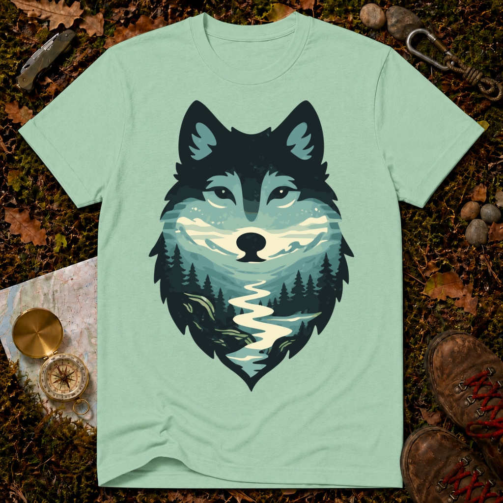 Scenic Forest Wolf T-Shirt