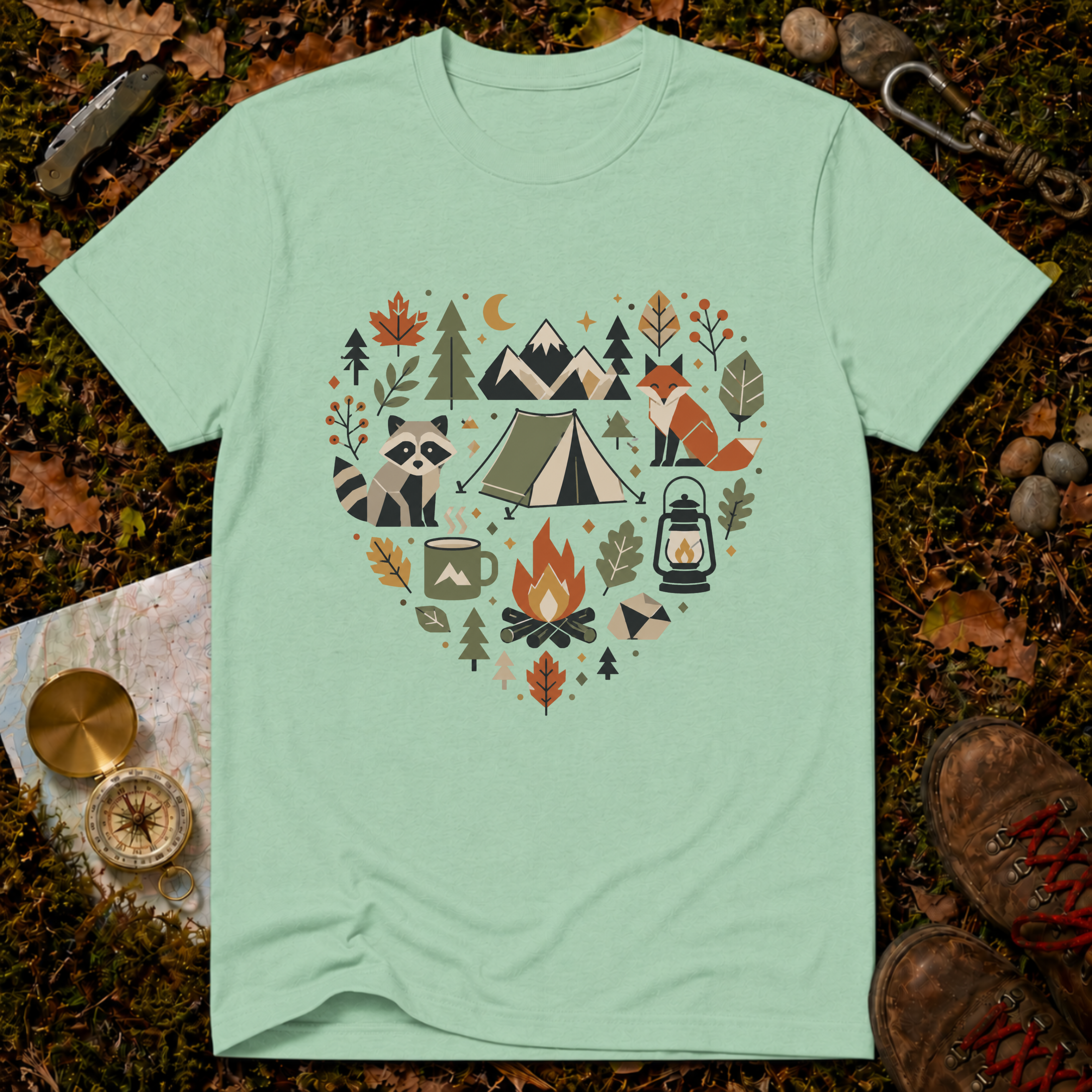 Autumn Camp Heart T-Shirt