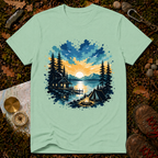 Campfire Lake Sunset T-Shirt