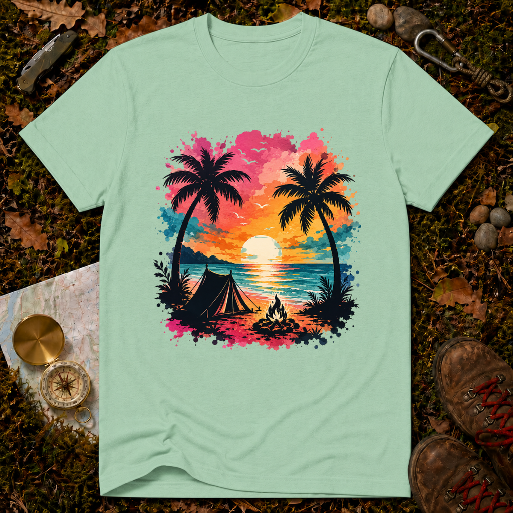 Sunset Beach Camping T-Shirt