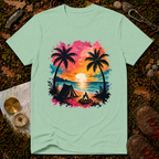 Sunset Beach Camping T-Shirt