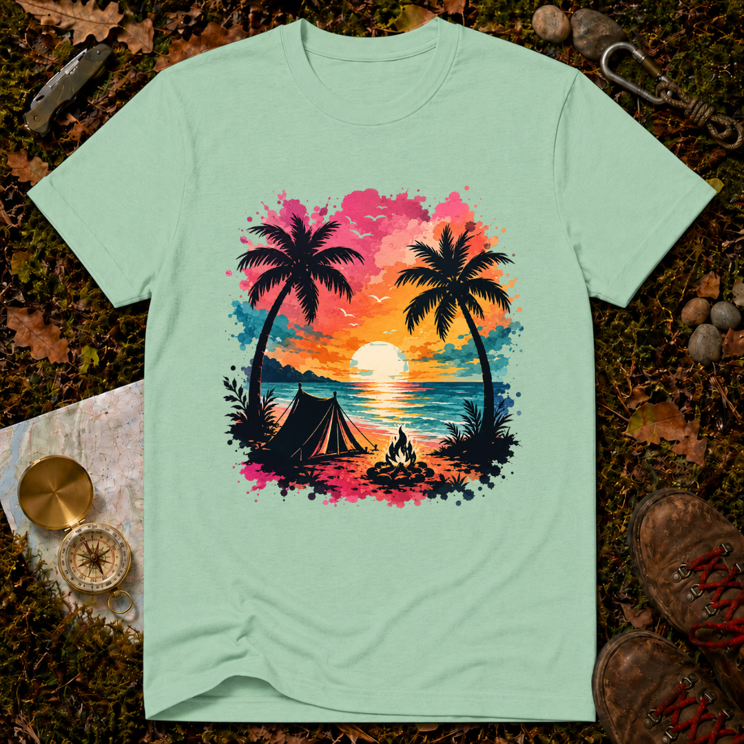 Sunset Beach Camping T-Shirt