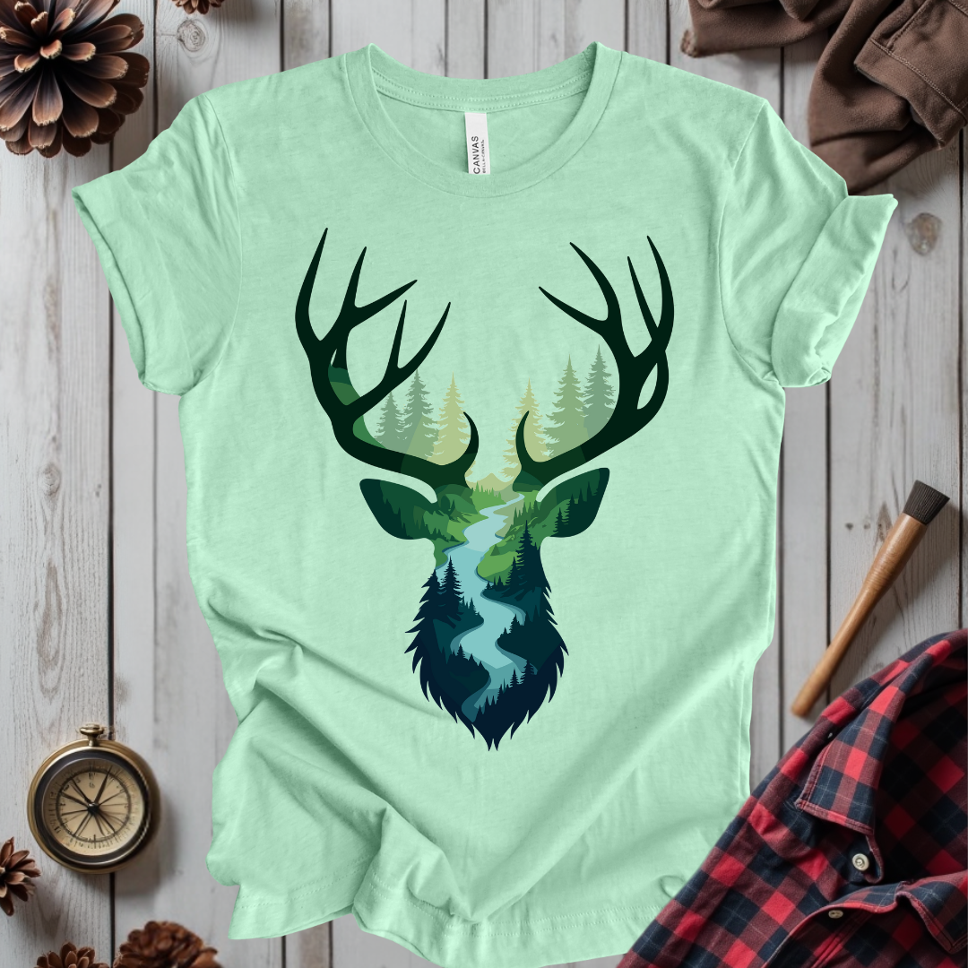 Nature-Inspired Antlers T-Shirt
