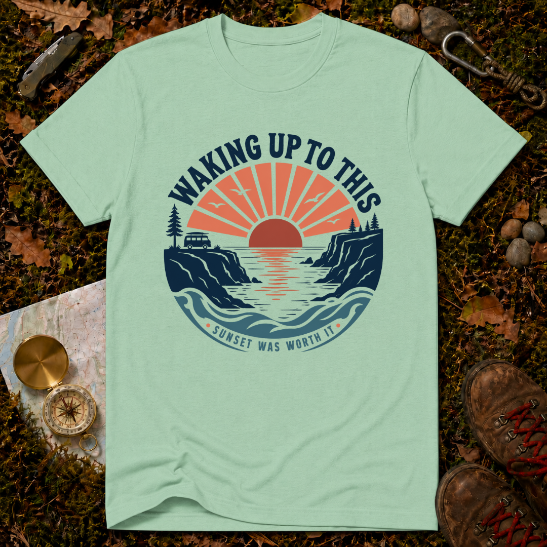 Waking Up To This Sunset T‑Shirt