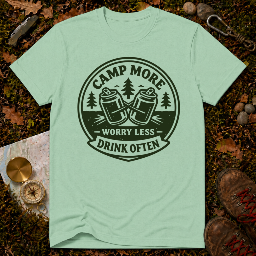 Camp More, Worry Less, Drink Often T-Shirt