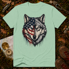 USA Flag Wolf T-Shirt