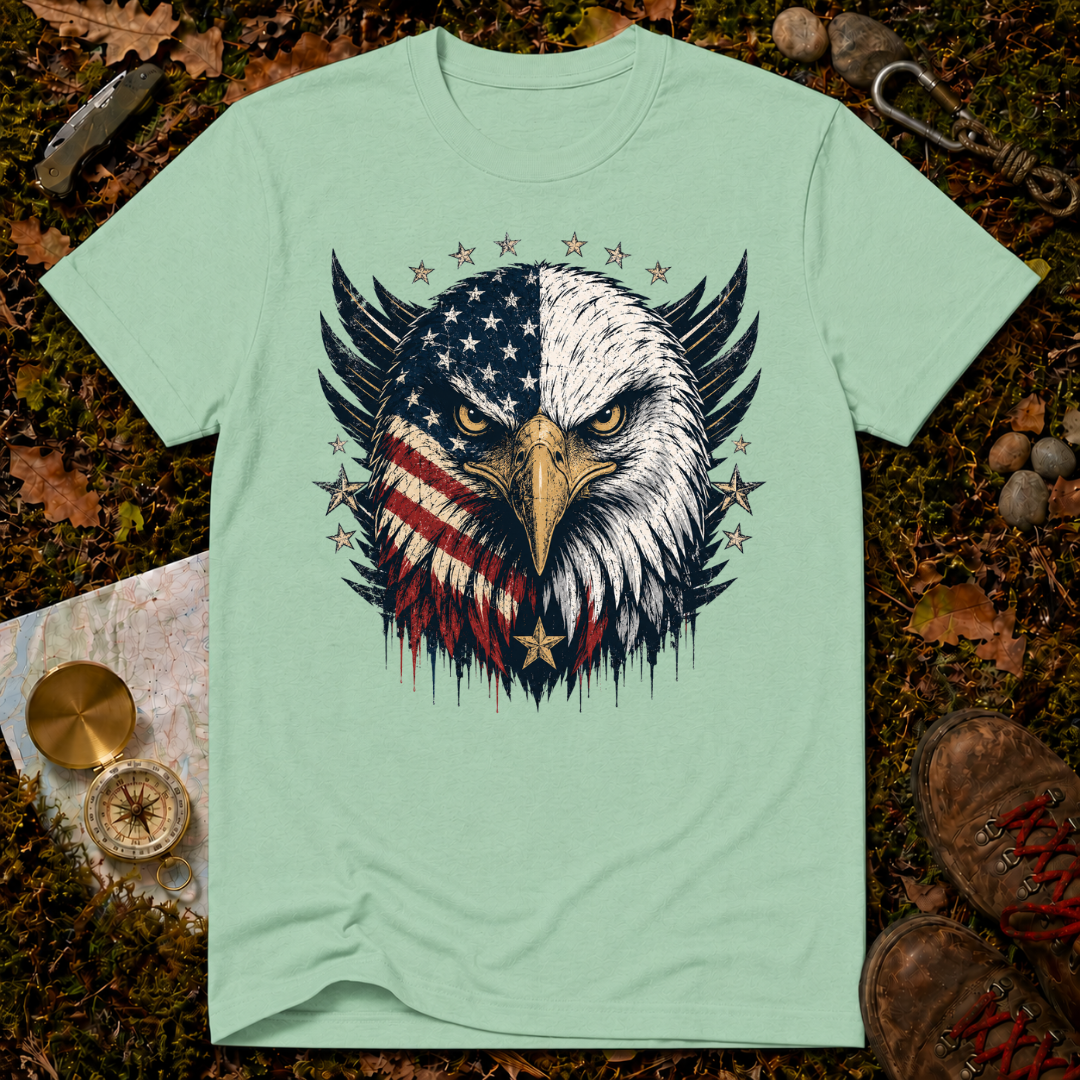 USA Flag Bald Eagle T-Shirt