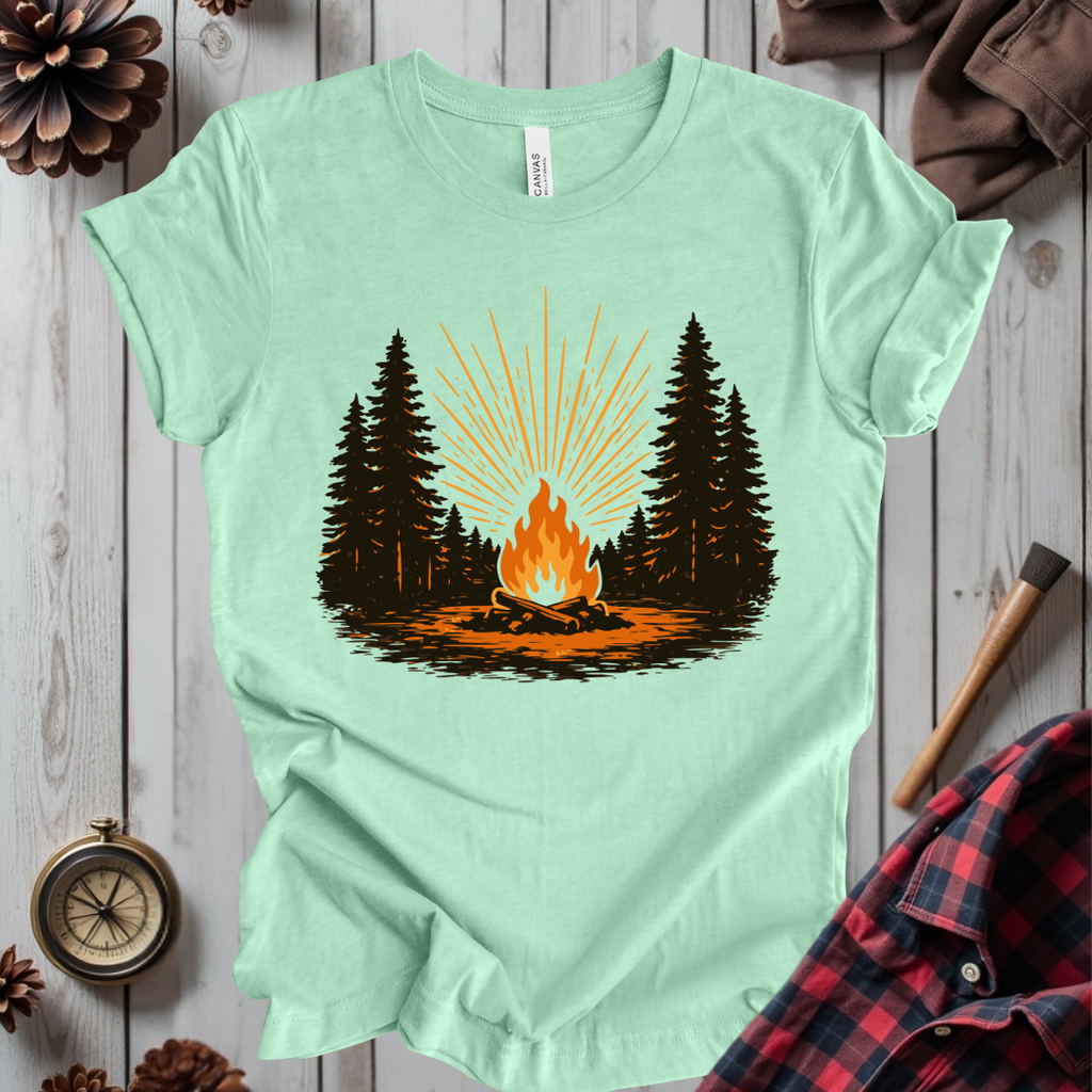 Retro Forest Bonfire T-Shirt