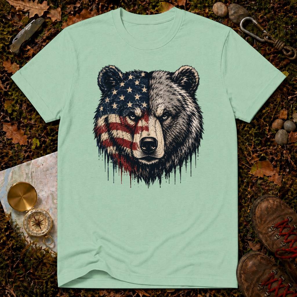 USA Flag Bear T-Shirt