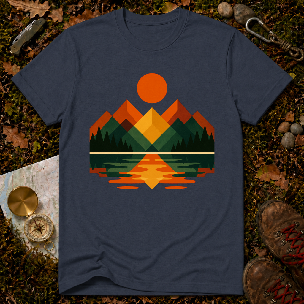 Retro Mountain Sunset T-Shirt