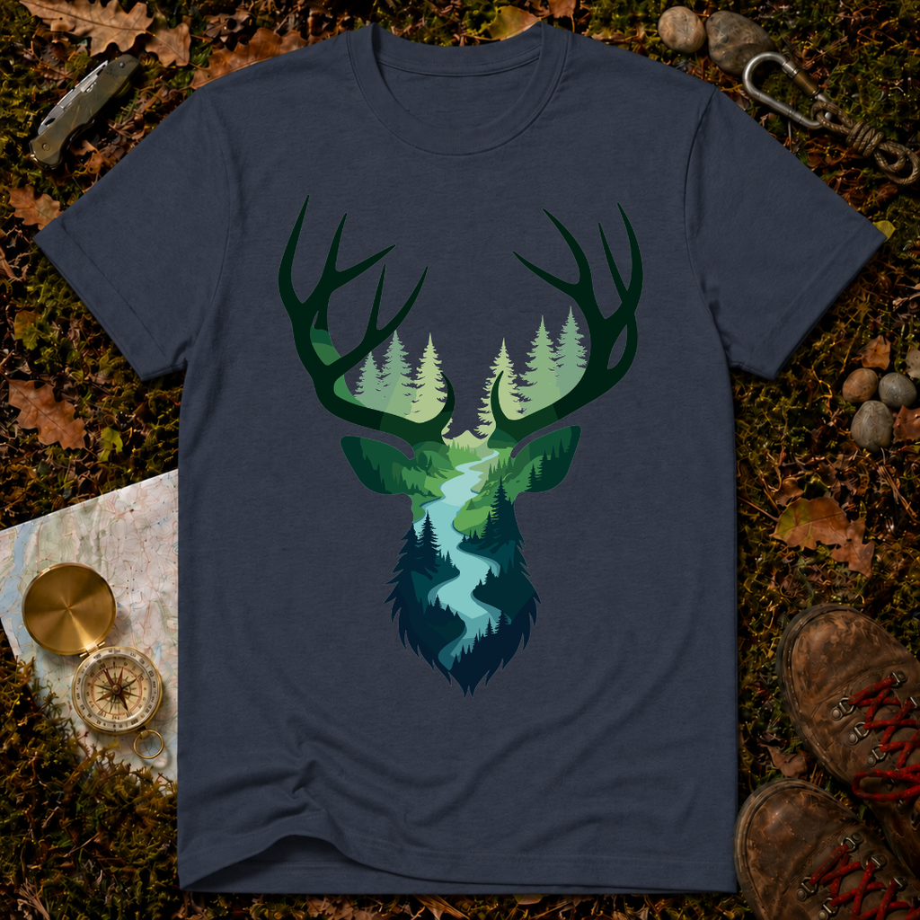 Nature-Inspired Antlers T-Shirt
