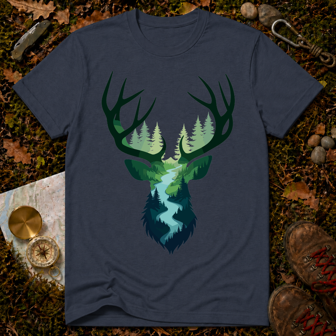 Nature-Inspired Antlers T-Shirt