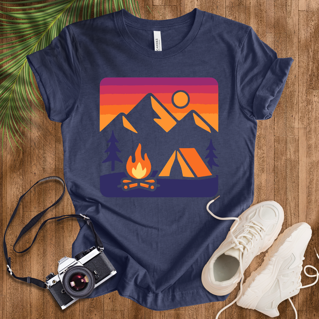 Retro Camping Sunset