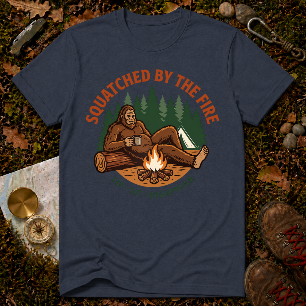 Squatched By The Fire T‑Shirt