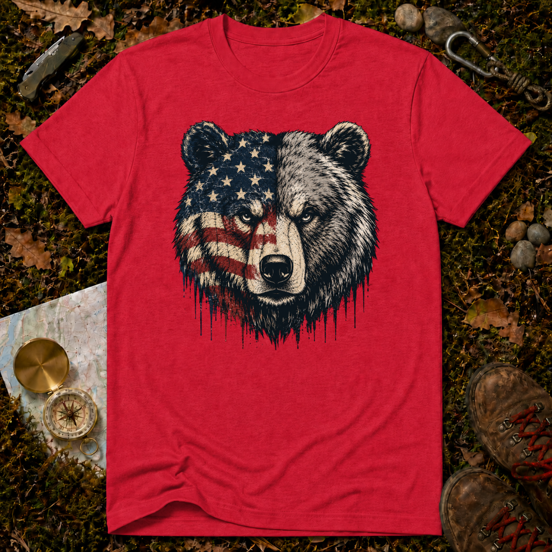 USA Flag Bear T-Shirt