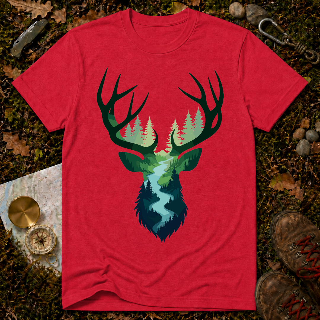 Nature-Inspired Antlers T-Shirt