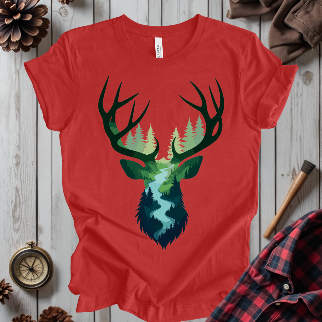 Nature-Inspired Antlers T-Shirt