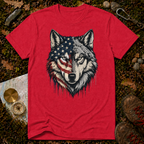 USA Flag Wolf T-Shirt
