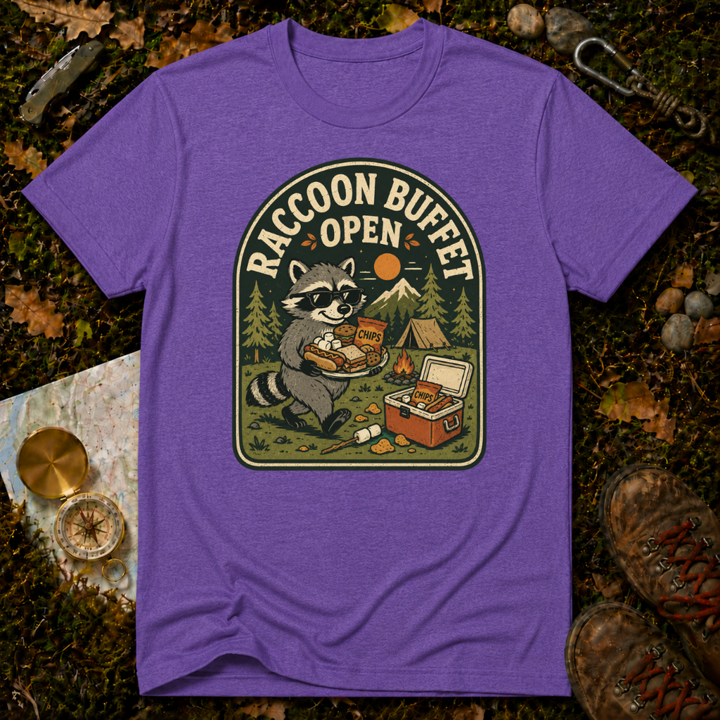 Raccoon Buffet Open T-Shirt