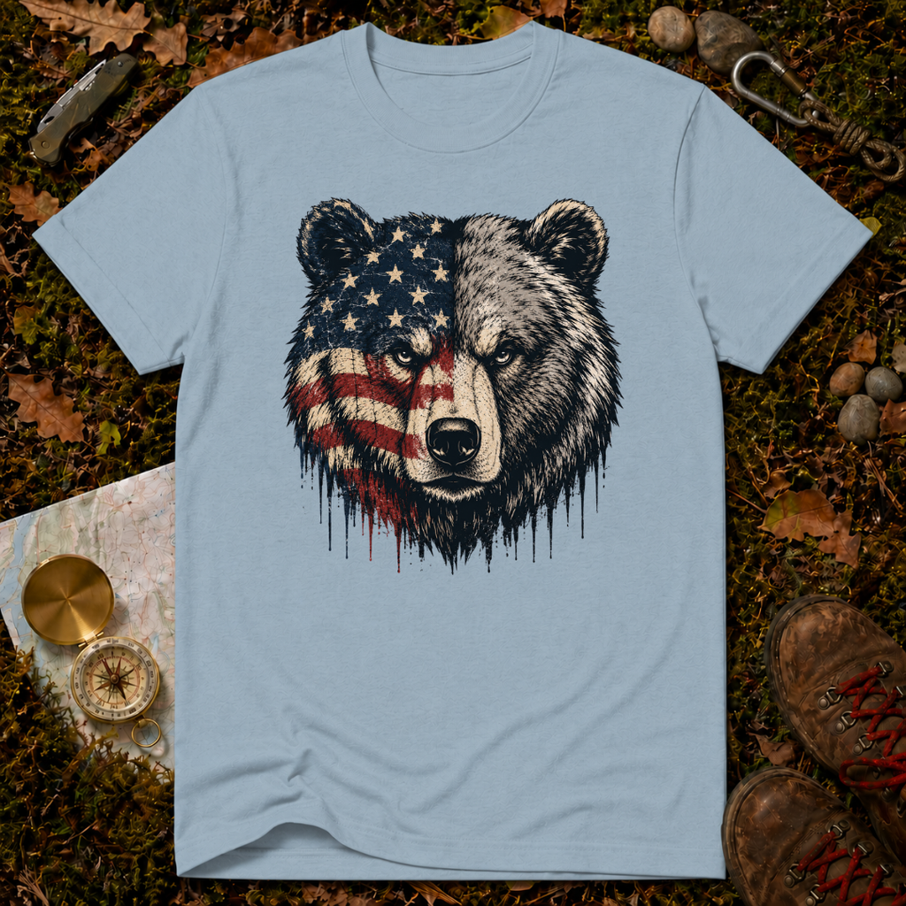 USA Flag Bear T-Shirt