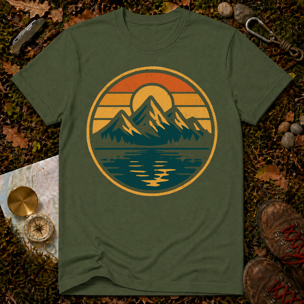 Retro Mountain Sunset T-Shirt