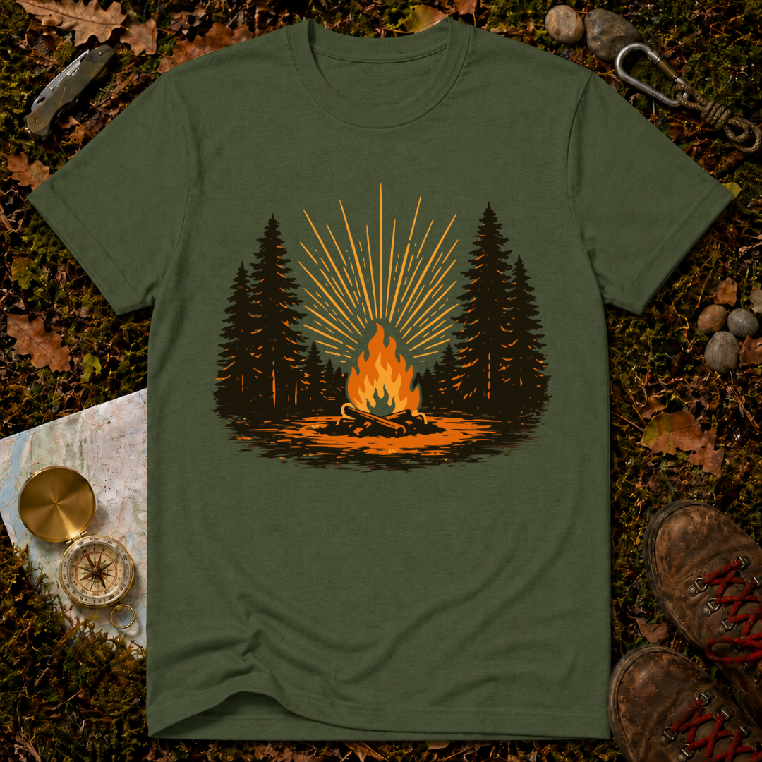 Retro Forest Bonfire T-Shirt