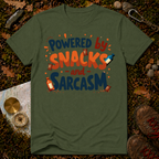 Powered By Snacks And Sarcasm T-Shirt