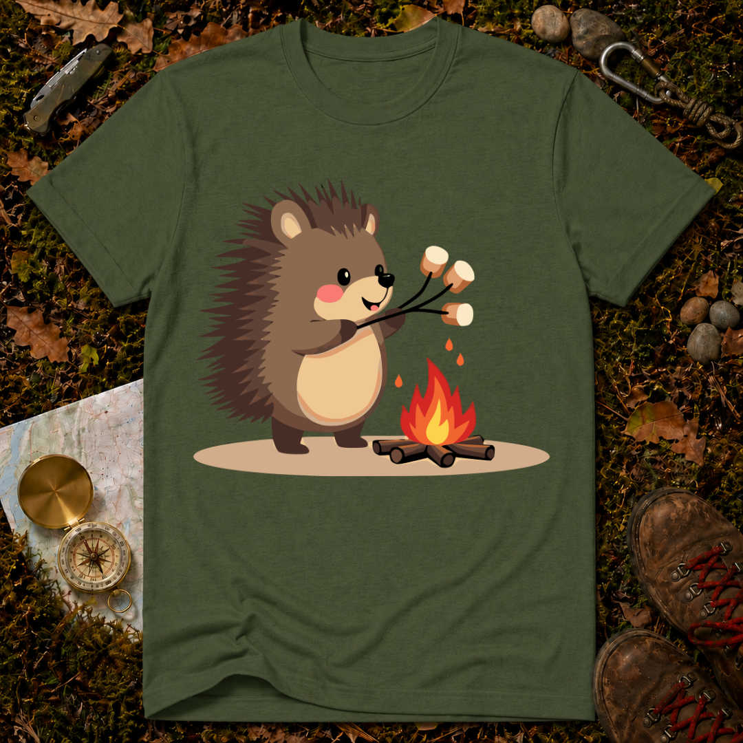 Camping Hedgehog T-Shirt
