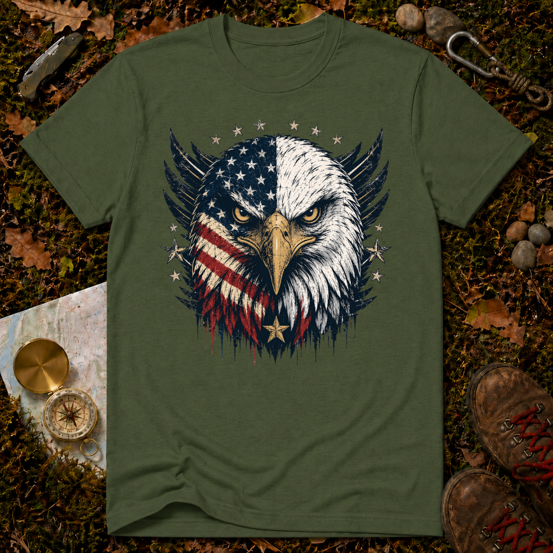 USA Flag Bald Eagle T-Shirt