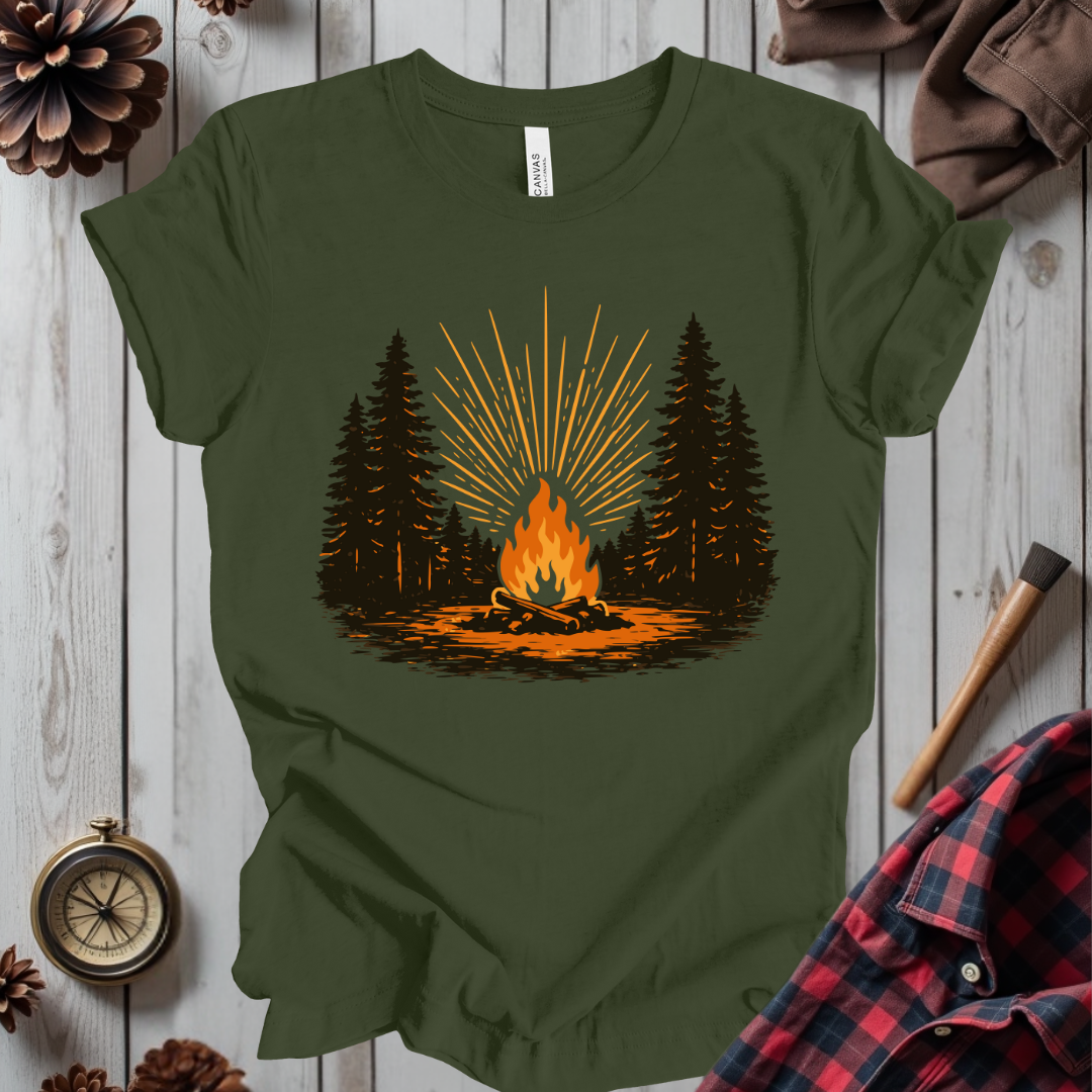 Retro Forest Bonfire