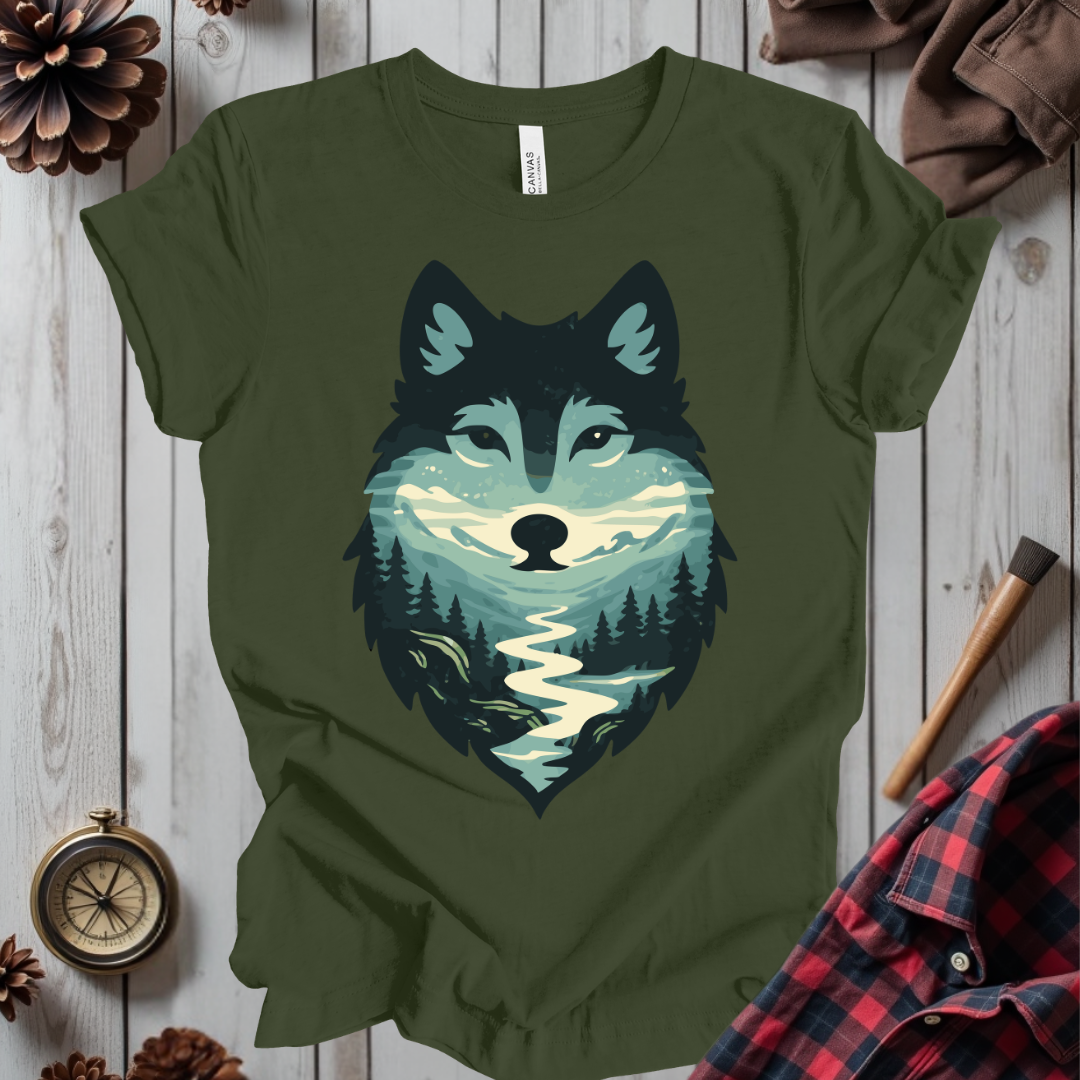 Scenic Forest Wolf T-Shirt