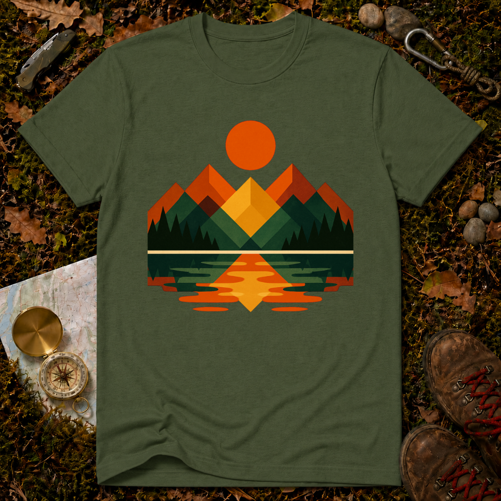 Retro Mountain Sunset T-Shirt