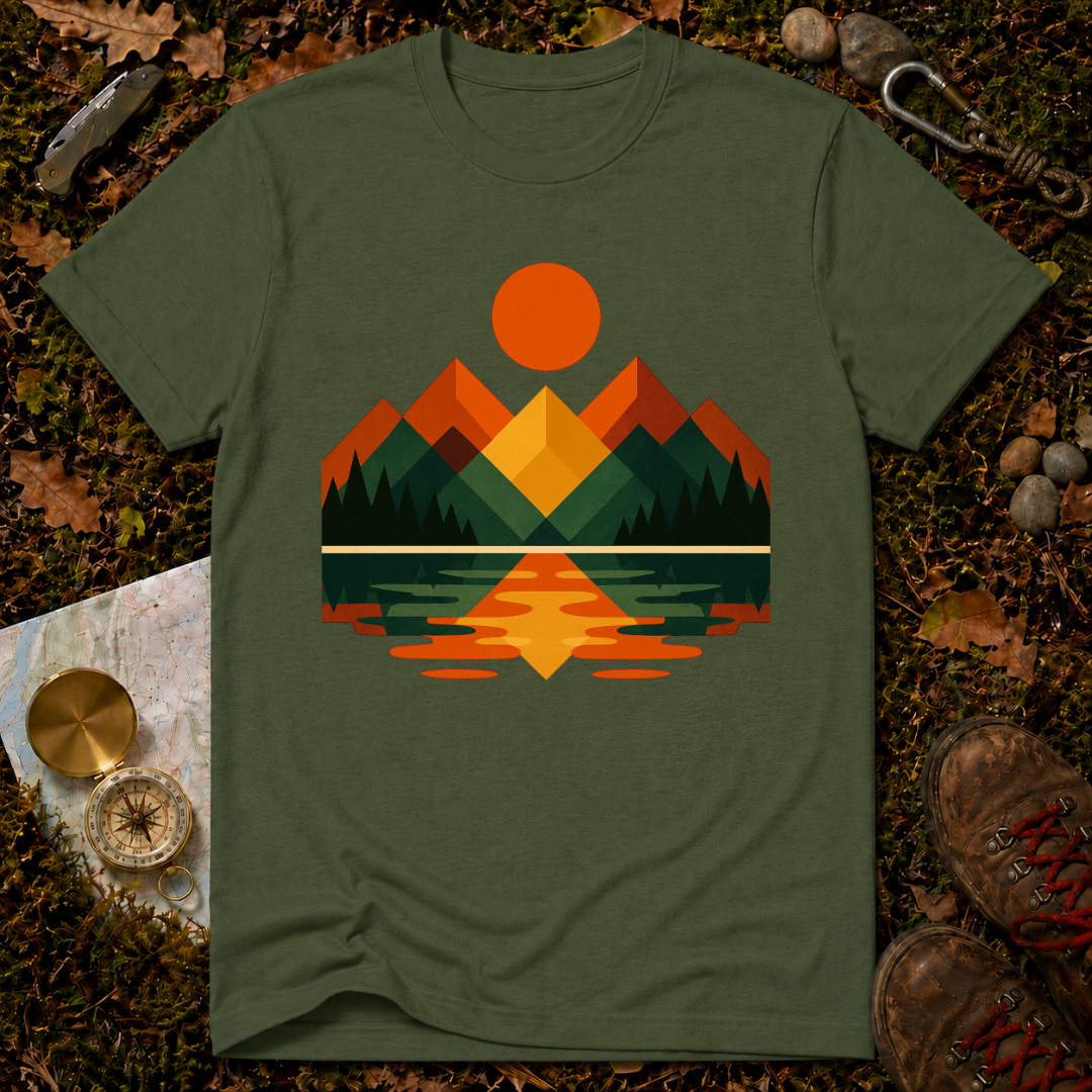 Retro Mountain Sunset T-Shirt