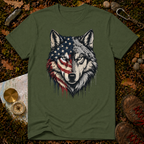 USA Flag Wolf T-Shirt
