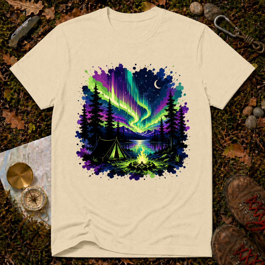 Northern Lights Camping T-Shirt