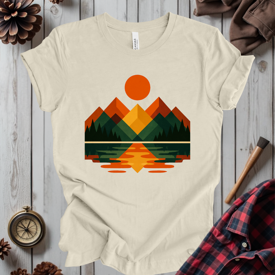Retro Mountain Sunset T-Shirt