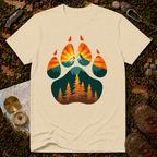 Retro Sunset Bear Paw T-Shirt