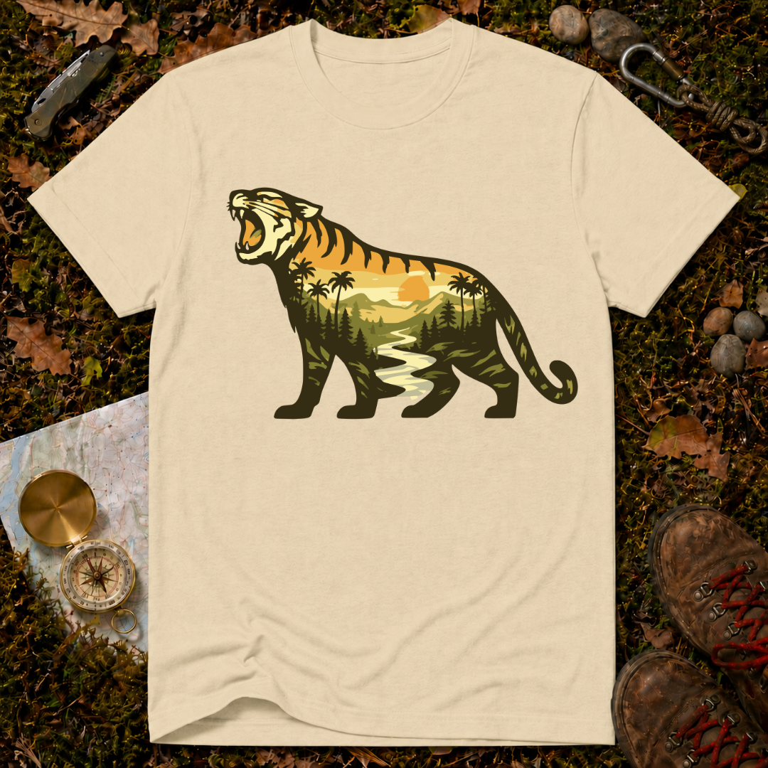 Roaring Tiger Landscape T-Shirt