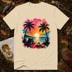 Sunset Beach Camping T-Shirt