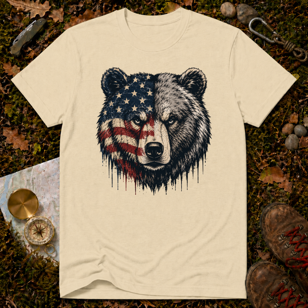 USA Flag Bear T-Shirt