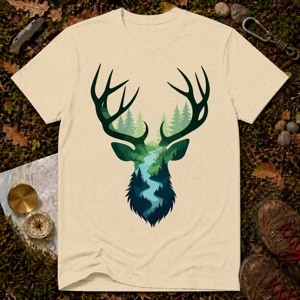 Nature-Inspired Antlers T-Shirt