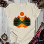 Retro Mountain Sunset