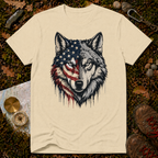 USA Flag Wolf T-Shirt