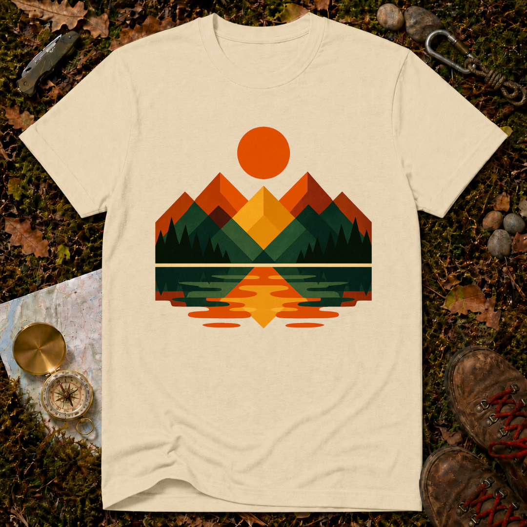 Retro Mountain Sunset T-Shirt