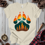 Retro Sunset Bear Paw T-Shirt