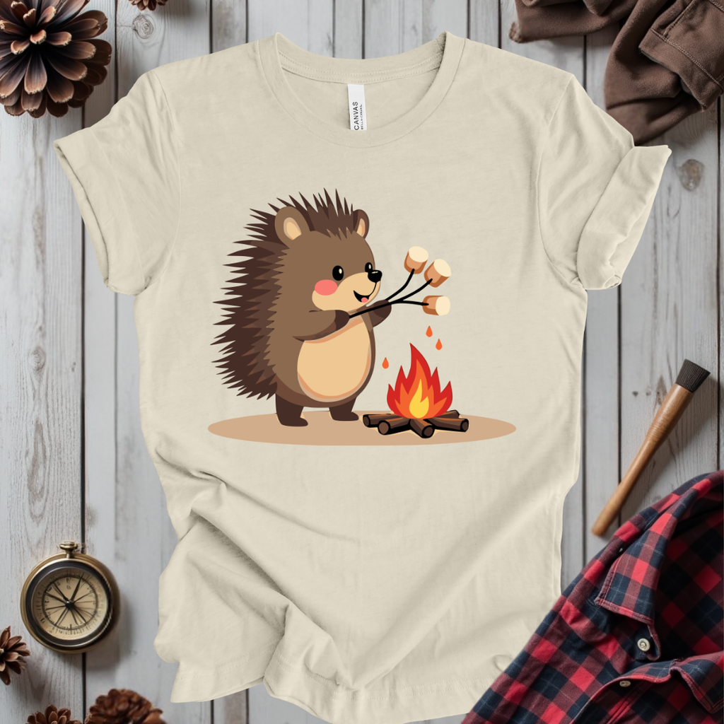 Camping Hedgehog T-Shirt