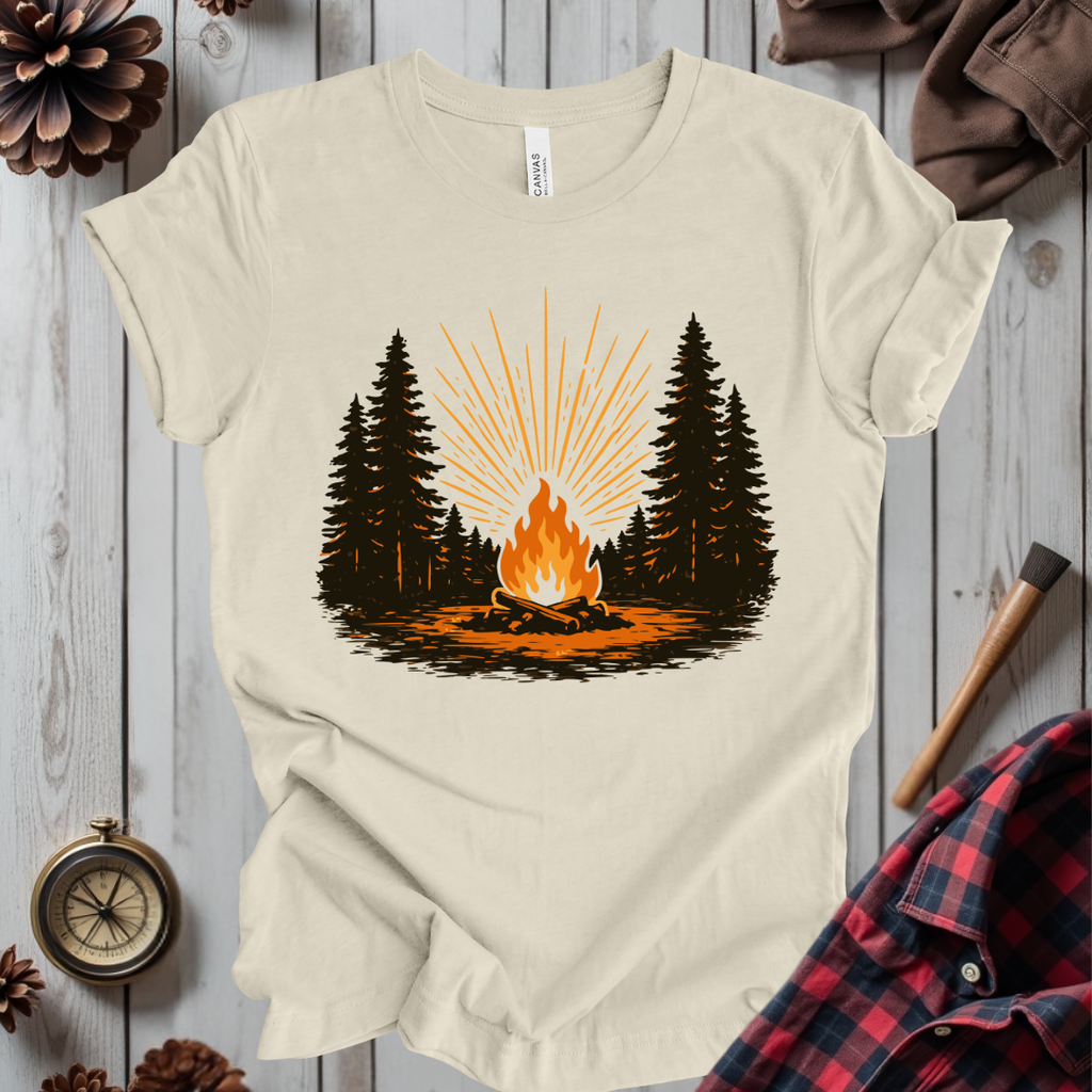 Retro Forest Bonfire T-Shirt