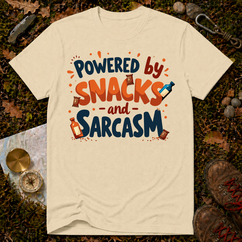Powered By Snacks And Sarcasm T-Shirt