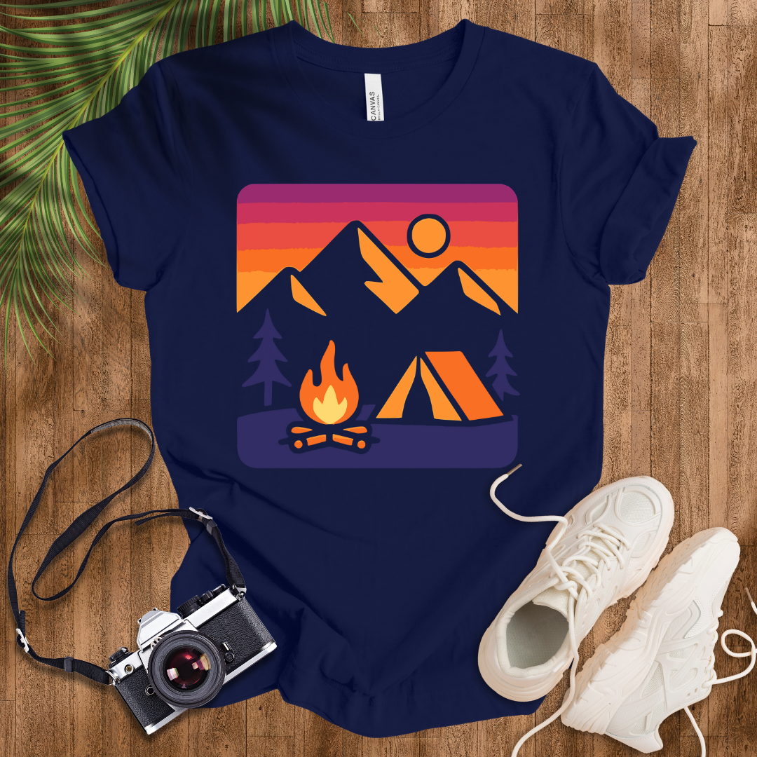 Retro Camping Sunset
